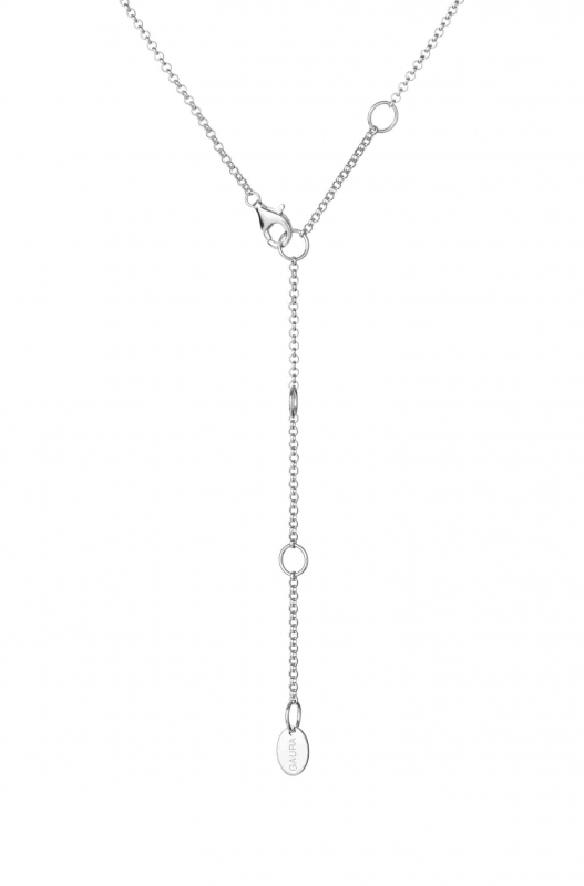Elegante Design-Silberkette Perlen klein schwarz rund 6-7 mm, 87 cm, variable Länge, 925er Silber Gaura Pearls, Estland